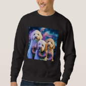 Goldendoodle In Space With Donuts Cute Doodle Boys スウェットシャツ (正面)