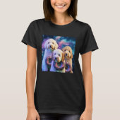 Goldendoodle In Space With Donuts Cute Doodle Boys Tシャツ (正面)