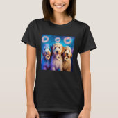 Goldendoodle In Space With Donuts Cute Doodle Boys Tシャツ (正面)