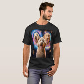 Goldendoodle In Space With Donuts Cute Doodle Boys Tシャツ (正面フル)