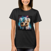 Goldendoodle In Space With Donuts Cute Doodle Boys Tシャツ (正面)