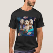Goldendoodle In Space With Donuts Cute Doodle Boys Tシャツ (正面)