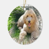 Goldendoodle Labradoodle セラミックオーナメント (左)