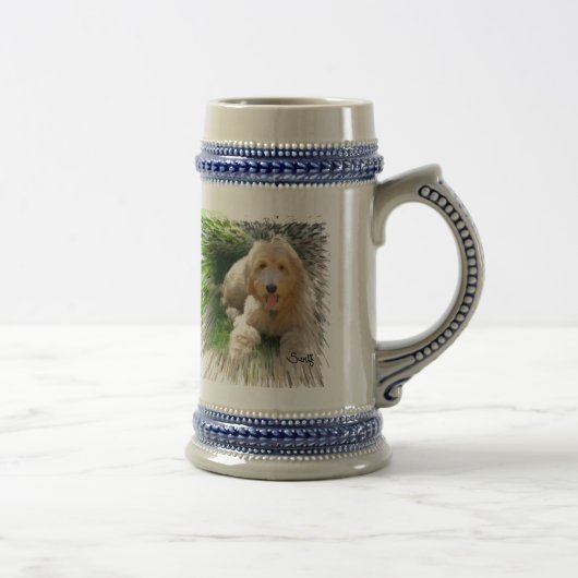 Goldendoodle Labradoodle ビールジョッキ (右)