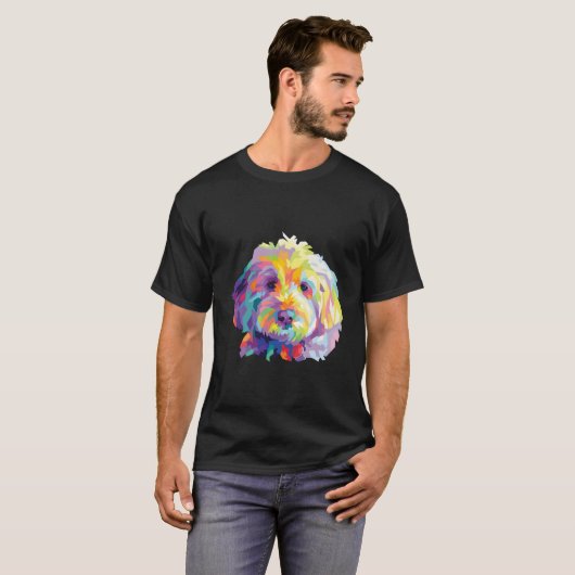 Goldendoodle Labradoodle Colorful Tシャツ (正面フル)