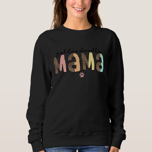 Goldendoodle Mama For Women Ladies Leopard Doodle  スウェットシャツ (正面)
