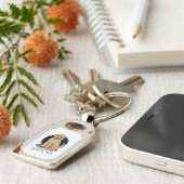 Goldendoodle Mom Doodle Mom （ゴールデンレッド）犬の母親 キーホルダー (側面)