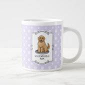 Goldendoodle Mom Doodle Mom （ゴールデンレッド）犬の母親 ジャンボコーヒーマグカップ (右)