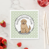 Goldendoodle Mom Doodle Mom （ゴールデンレッド）犬の母親 スタンダードランチョンナプキン (インサイチュ)