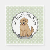 Goldendoodle Mom Doodle Mom （ゴールデンレッド）犬の母親 スタンダードランチョンナプキン (正面)