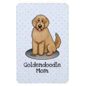Goldendoodle Mom Doodle Mom （ゴールデンレッド）犬の母親 マグネット (縦)