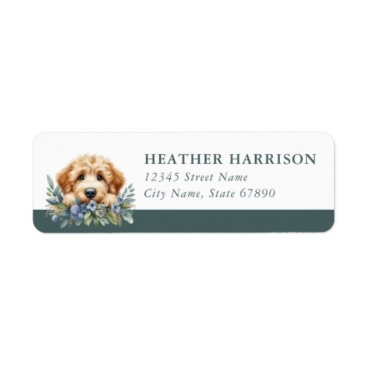 Goldendoodle Return Address Labels ラベル (正面)