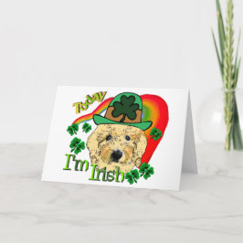 Goldendoodle St patricks day カード