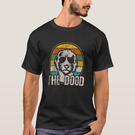 Goldendoodle The Dood Vintage Retro Dog Tシャツ (正面)