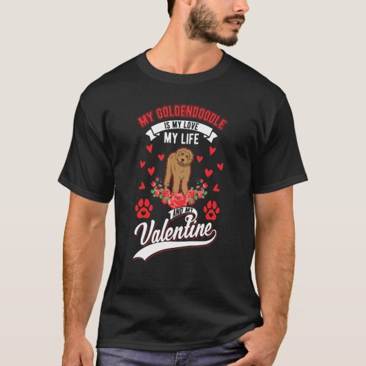 Goldendoodle Valentines Day Tシャツ (正面)