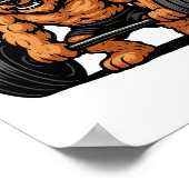 Goldendoodle Weightlifting Bodybuilder Workout Gym ポスター (角)