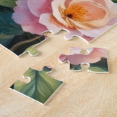 Goldendoodle Wild Rose Meadow Art ジグソーパズル (側面)