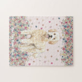 Goldendoodle with medium length hair ジグソーパズル (横)