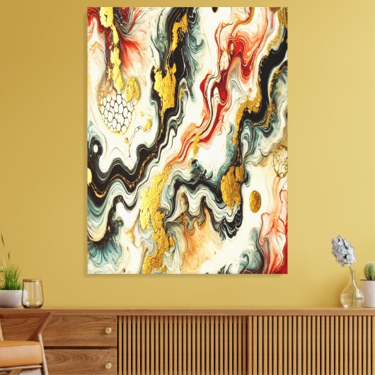 Goldene Flüsse キャンバスプリント (インサイチュ (リビング))