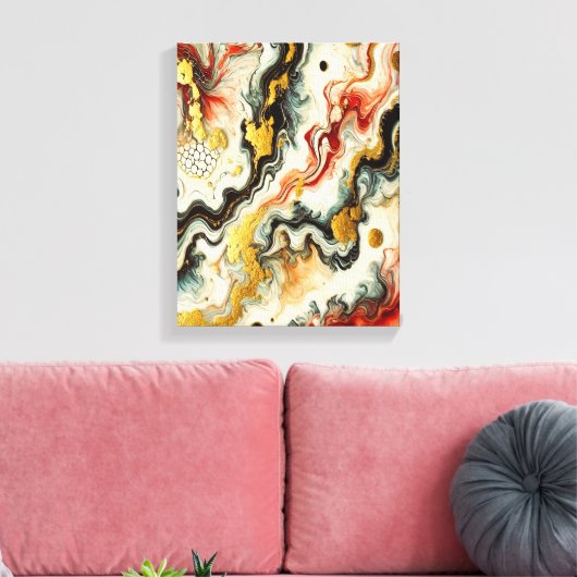 Goldene Flüsse  キャンバスプリント (インサイチュ (リビング))