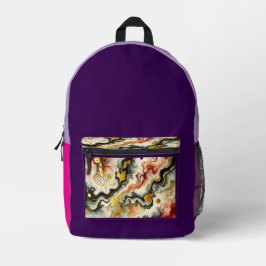 Goldene Flüsse  プリントバックパック