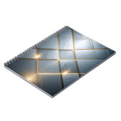 Goldene Geometrie Marmor Luxus Muster ノートブック (左側)