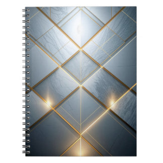 Goldene Geometrie Marmor Luxus Muster ノートブック