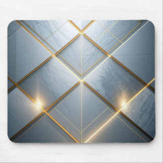 Goldene Geometrie Marmor Luxus Muster マウスパッド