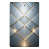 Goldene Geometrie Marmor Luxus Muster ミニクリップボード (裏面)