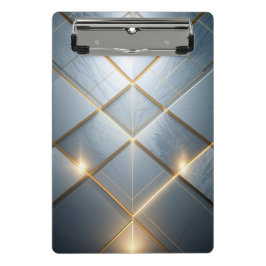 Goldene Geometrie Marmor Luxus Muster ミニクリップボード