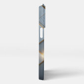 Goldene Geometrie Marmor Luxus Muster iPhoneケース (右側面)
