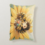 Goldene Hummel im Blütentanz1 アクセントクッション (裏面(縦))
