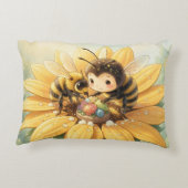 Goldene Hummel im Blütentanz1 アクセントクッション (裏面)