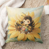 Goldene Hummel im Blütentanz1 クッション (ブランケット)