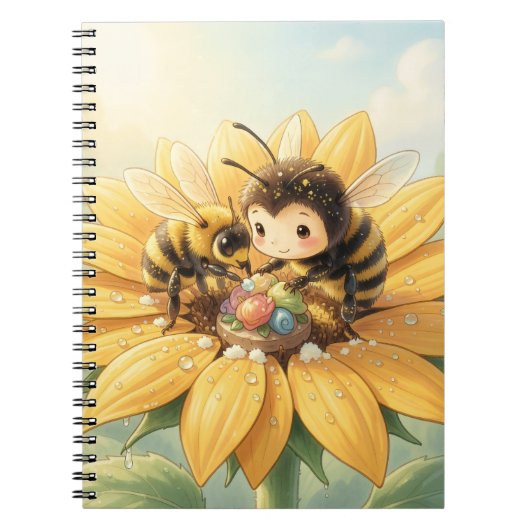 Goldene Hummel im Blütentanz1 ノートブック (正面)
