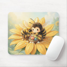 Goldene Hummel im Blütentanz1 マウスパッド