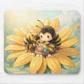Goldene Hummel im Blütentanz1 マウスパッド (正面)