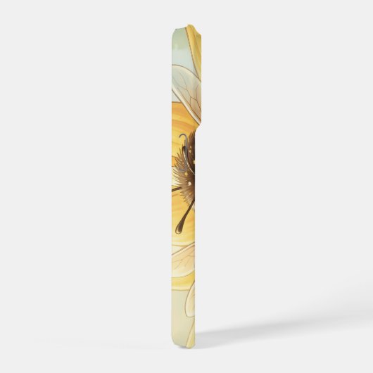 Goldene Hummel im Blütentanz1 iPhoneケース (右側面)
