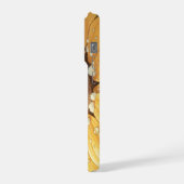 Goldene Hummel im Blütentanz1 iPhoneケース (左側面)