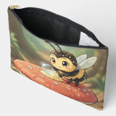 Goldene Hummel im Blütentanz アクセサリーポーチ (見開き)
