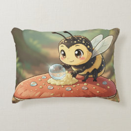 Goldene Hummel im Blütentanz アクセントクッション