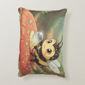 Goldene Hummel im Blütentanz アクセントクッション (裏面(縦))