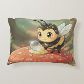 Goldene Hummel im Blütentanz アクセントクッション (裏面)