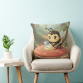 Goldene Hummel im Blütentanz クッション (椅子)