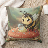 Goldene Hummel im Blütentanz クッション (ブランケット)