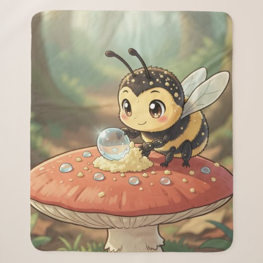 Goldene Hummel im Blütentanz シェルパブランケット (正面)