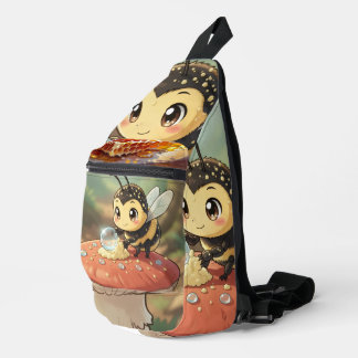 Goldene Hummel im Blütentanz  スリングバッグ