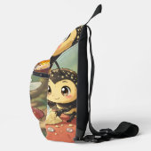 Goldene Hummel im Blütentanz スリングバッグ (右)