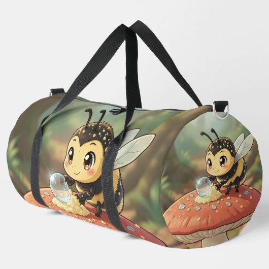 Goldene Hummel im Blütentanz ダッフルバッグ (左コーナー)