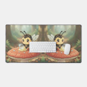 Goldene Hummel im Blütentanz デスクマット (キーボード&マウス)